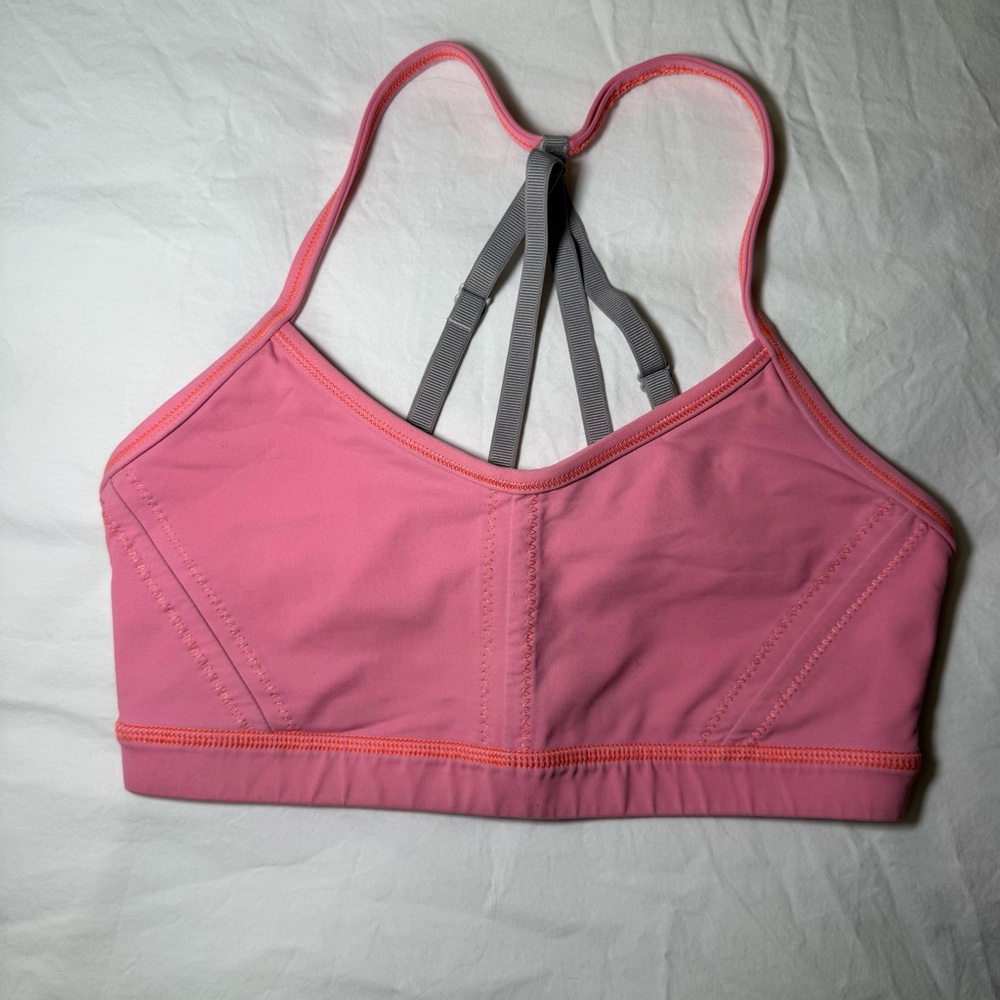 Lululemon Athletica Pink and Gray Sports Bra